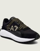EA7 Sneakers cu adaos de piele