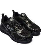 EA7 Sneakers cu adaos de piele