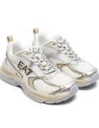EA7 Sneakers cu adaos de piele