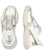 EA7 Sneakers cu adaos de piele