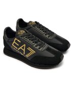 EA7 Sneakers cu adaos de piele