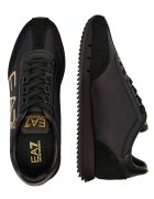 EA7 Sneakers cu adaos de piele