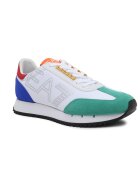 EA7 Sneakers cu adaos de piele