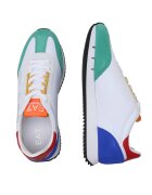 EA7 Sneakers cu adaos de piele