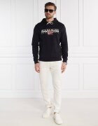 EA7 Sneakers cu adaos de piele