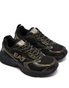 EA7 Sneakers cu adaos de piele