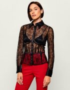 Elisabetta Franchi De dantelă cămașă | Slim Fit