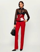 Elisabetta Franchi De dantelă cămașă | Slim Fit