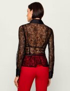 Elisabetta Franchi De dantelă cămașă | Slim Fit