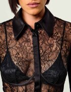 Elisabetta Franchi De dantelă cămașă | Slim Fit