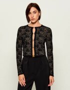Elisabetta Franchi De dantelă cardigan | Slim Fit