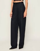 Elisabetta Franchi De lână pantaloni cu cordon | Oversize fit