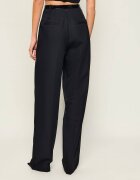 Elisabetta Franchi De lână pantaloni cu cordon | Oversize fit