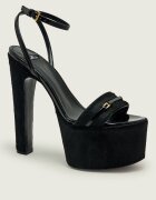 Elisabetta Franchi De piele sandale cu toc gros