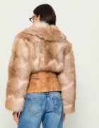 Elisabetta Franchi Geacă | Slim Fit | piele întoarsă