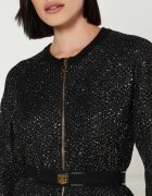 Elisabetta Franchi Rochie cu cordon cu adaos de lână