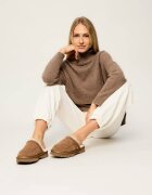 EMU Australia Căptușite papuci de casă Sharky Slide | piele întoarsă | shearling