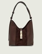 Furla De piele geantă pe umăr Goccia | piele întoarsă