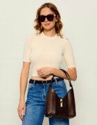 Furla De piele geantă pe umăr Goccia | piele întoarsă