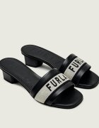 Furla De piele șlapi cu toc gros CILINDRO