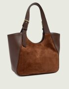 Furla Geantă pe umăr Dora S | piele întoarsă cu adaos de piele