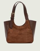 Furla Geantă pe umăr Dora S | piele întoarsă cu adaos de piele