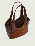 Furla Geantă pe umăr Dora S | piele întoarsă cu adaos de piele