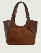 Furla Geantă pe umăr Dora S | piele întoarsă cu adaos de piele