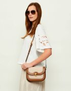 Furla Geantă poștaș MOONLIGHT cu adaos de piele