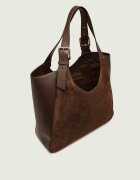 Furla Geantă shopper Dora L | zamsz cu adaos de piele
