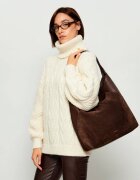 Furla Hobo Lara L | piele întoarsă cu adaos de piele