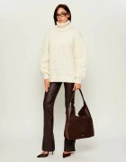 Furla Hobo Lara L | piele întoarsă cu adaos de piele