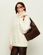 Furla Hobo Lara | piele întoarsă cu adaos de piele
