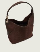 Furla Hobo Lara | piele întoarsă cu adaos de piele