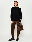 Furla Hobo Lara | piele întoarsă cu adaos de piele