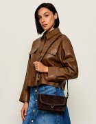 Gianni Chiarini Geantă pe umăr Eugenia | piele întoarsă cu adaos de piele