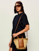 Gianni Chiarini Geantă tip sac Mae cu adaos de piele