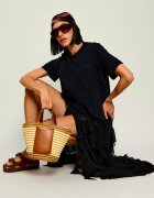 Gianni Chiarini Geantă tip sac Mae cu adaos de piele