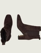 GUESS Botine cu toc Fiery | piele întoarsă