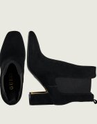 GUESS Botine cu toc Fiery | piele întoarsă