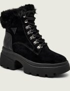 GUESS Botine cu toc YARELI | shearling | piele întoarsă