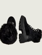GUESS Botine cu toc YARELI | shearling | piele întoarsă