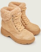 GUESS Căptușite botine Vikki| shearling | piele întoarsă