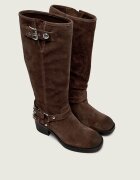 GUESS Cizme de echitație Matley | piele întoarsă