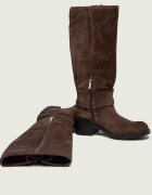 GUESS Cizme de echitație Matley | piele întoarsă