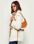 GUESS Hobo Amita |shearling | piele întoarsă