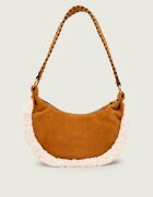 GUESS Hobo Amita |shearling | piele întoarsă