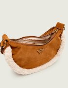 GUESS Hobo Amita |shearling | piele întoarsă