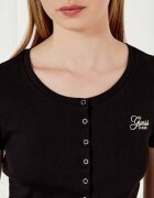 GUESS JEANS Bluză SNAP EMBRO | Cropped Fit