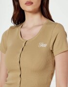 GUESS JEANS Bluză SNAP EMBRO | Cropped Fit